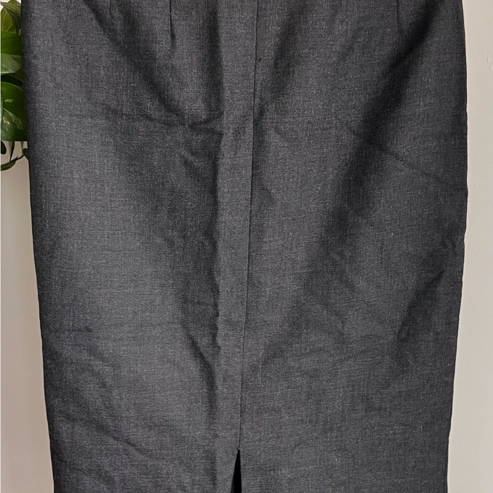 Long Gray Pencil Skirt